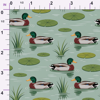Drakes and Lilies Pattern 24 Minky Fabric