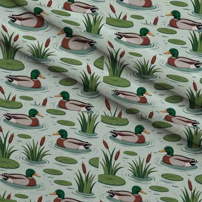 Drakes and Lilies Pattern 3 Minky Fabric