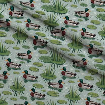 Drakes and Lilies Pattern 4 Minky Fabric