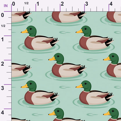 Drakes and Lilies Pattern 5 Minky Fabric