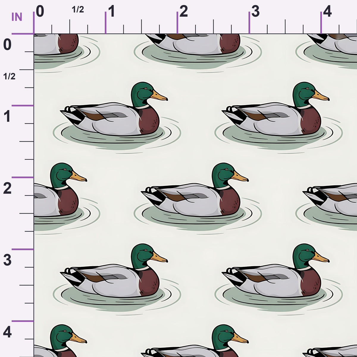 Drakes and Lilies Pattern 6 Minky Fabric