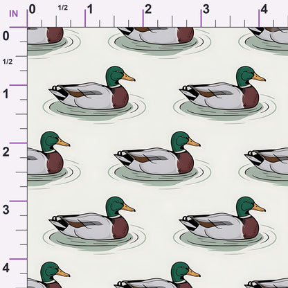 Drakes and Lilies Pattern 6 Minky Fabric