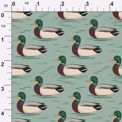 Drakes and Lilies Pattern 7 Minky Fabric