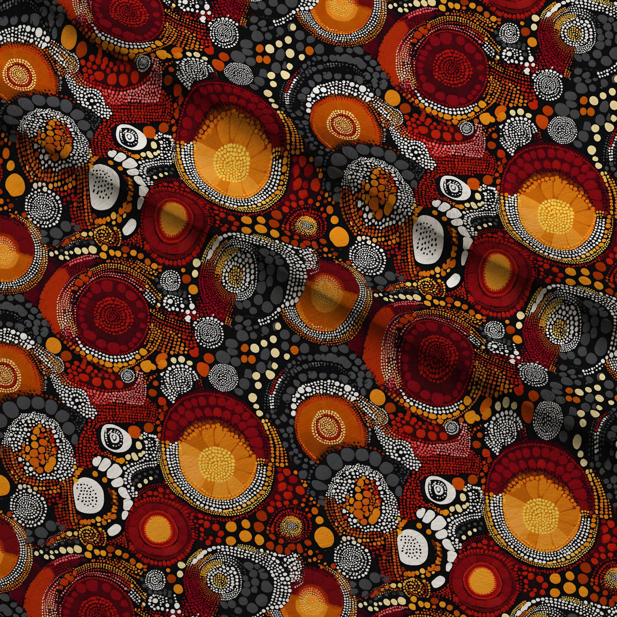 Dreamtime Embers Pattern 1 Minky Fabric