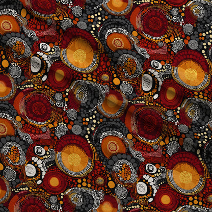 Dreamtime Embers Pattern 1 Minky Fabric