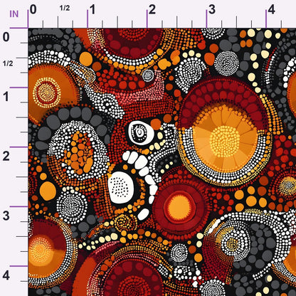 Dreamtime Embers Pattern 1 Minky Fabric