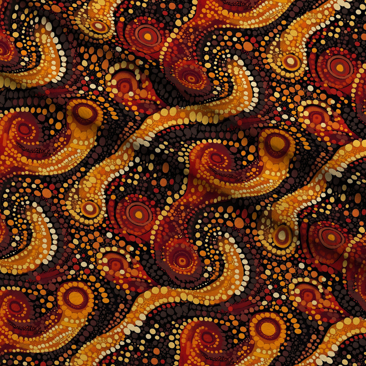 Dreamtime Embers Pattern 14 Minky Fabric