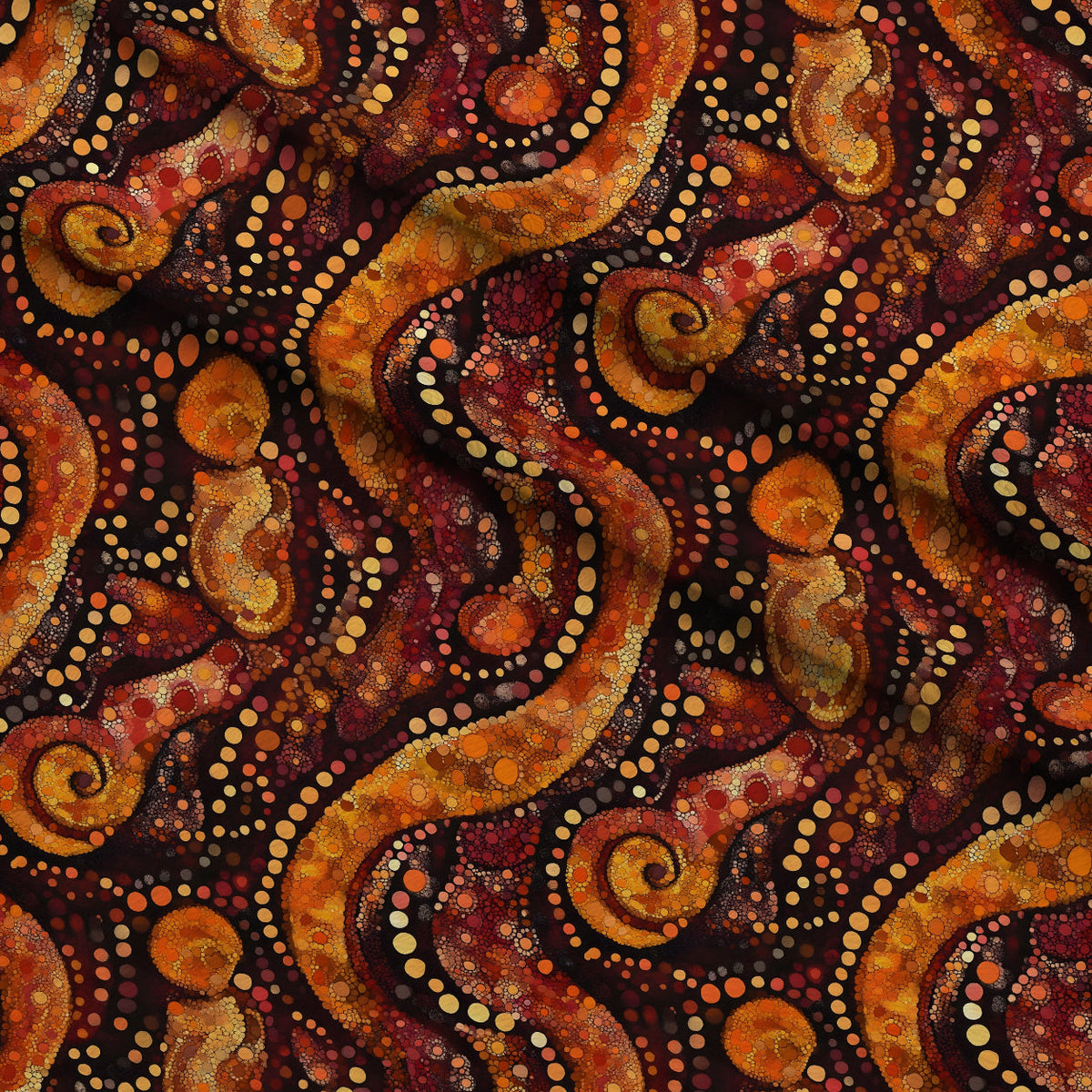Dreamtime Embers Pattern 15 Minky Fabric