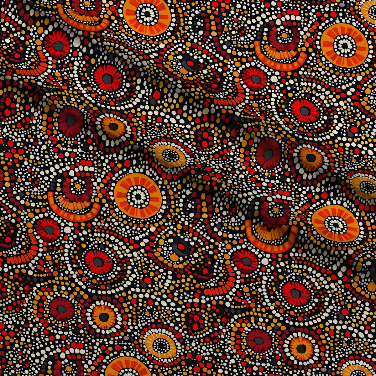 Dreamtime Embers Pattern 2 Minky Fabric