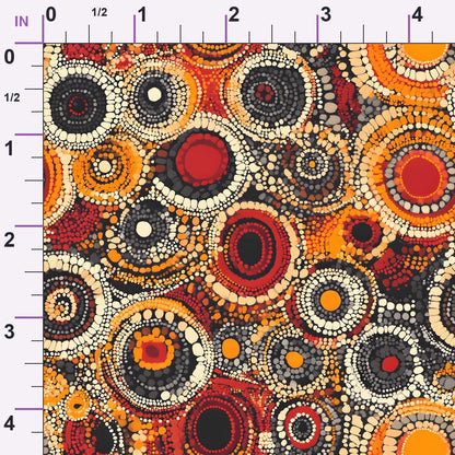Dreamtime Embers Pattern 3 Minky Fabric