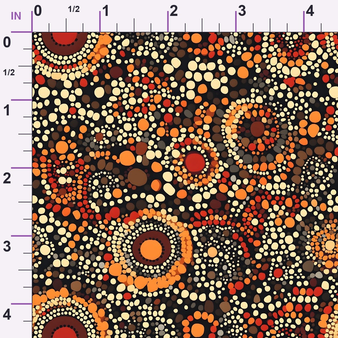 Dreamtime Embers Pattern 4 Minky Fabric