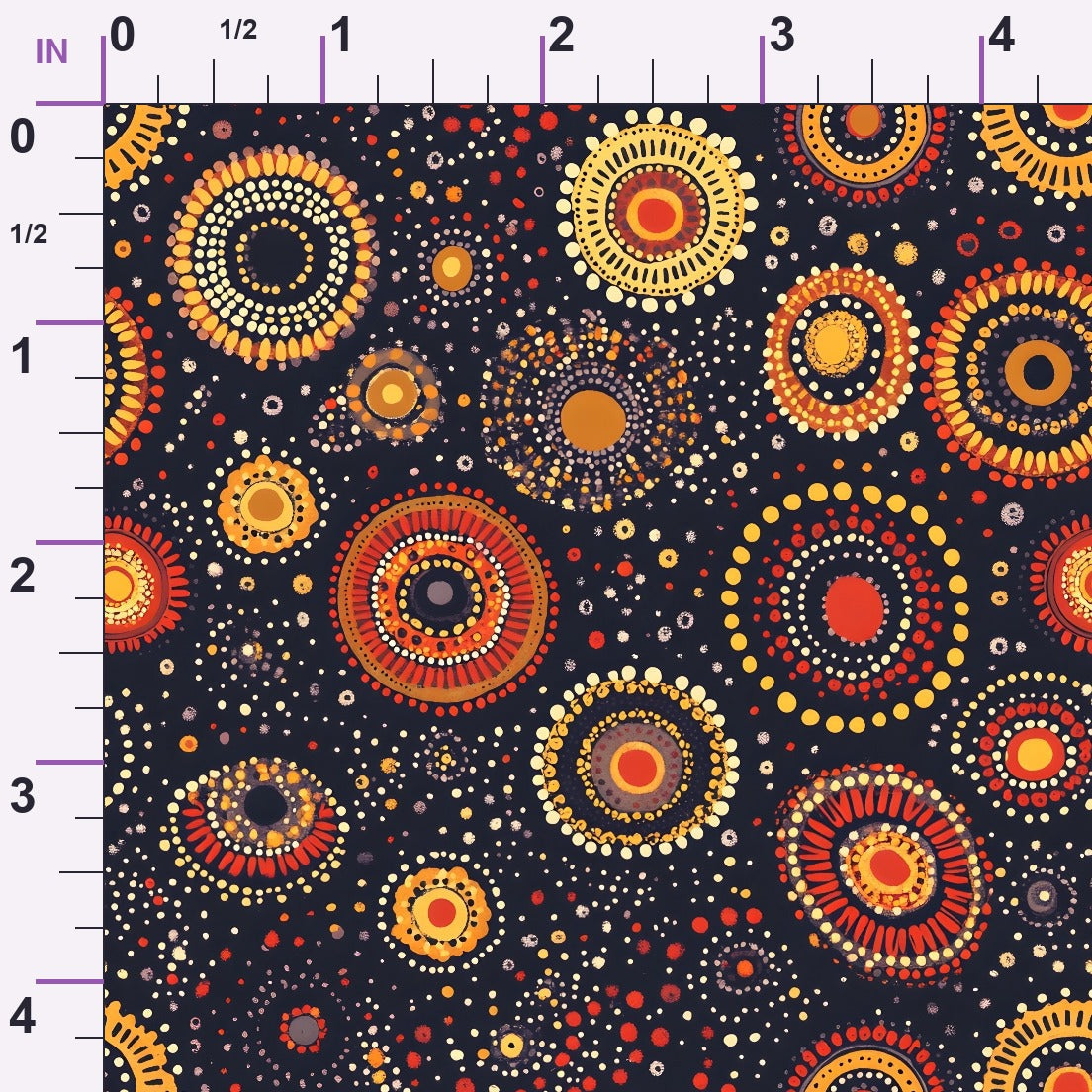 Dreamtime Embers Pattern 8 Minky Fabric