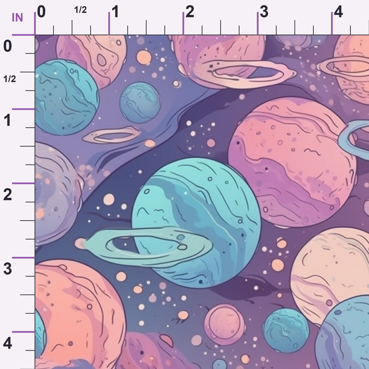 Dreamy Cosmos Pattern 3 Minky Fabric