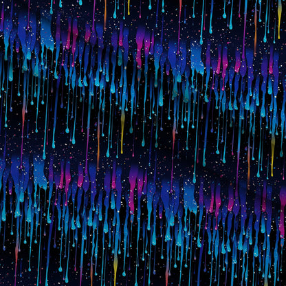 Dripping Blue Liquid Pattern 1 Minky Fabric