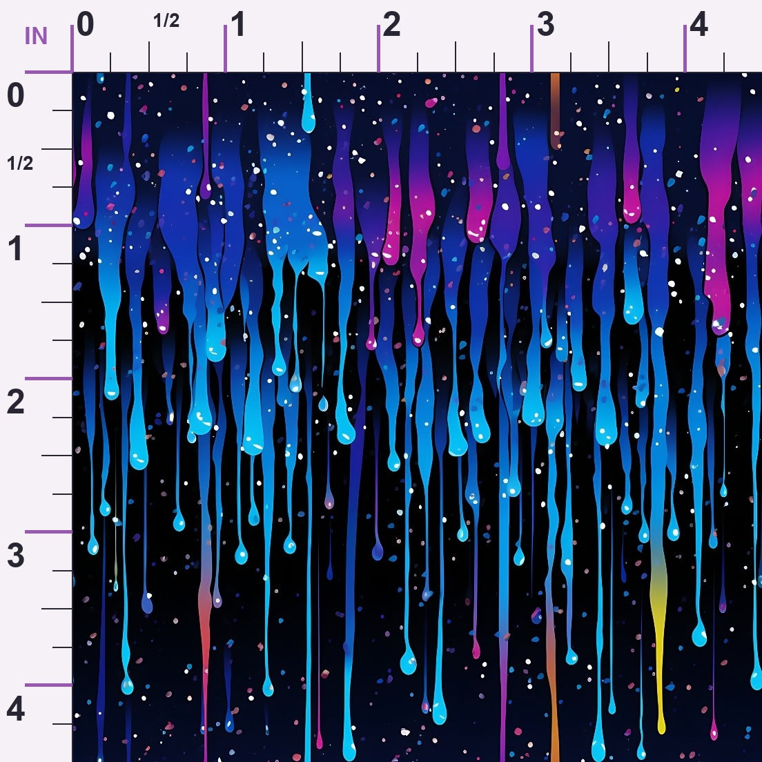 Dripping Blue Liquid Pattern 1 Minky Fabric