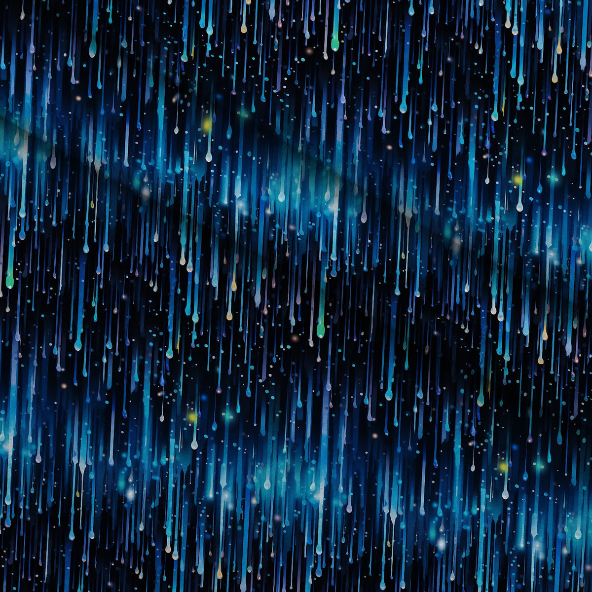 Dripping Blue Liquid Pattern 2 Minky Fabric