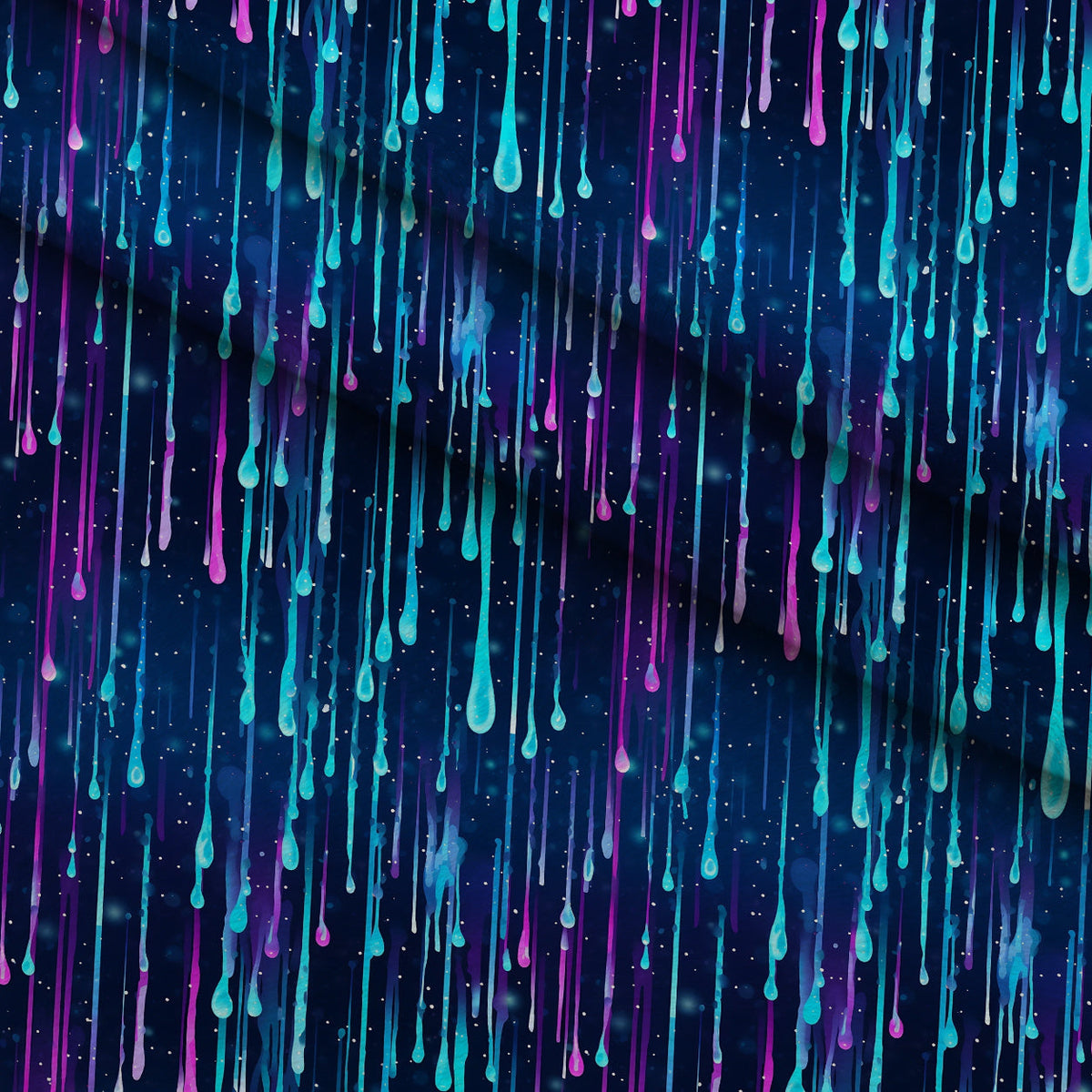 Dripping Blue Liquid Pattern 3 Minky Fabric