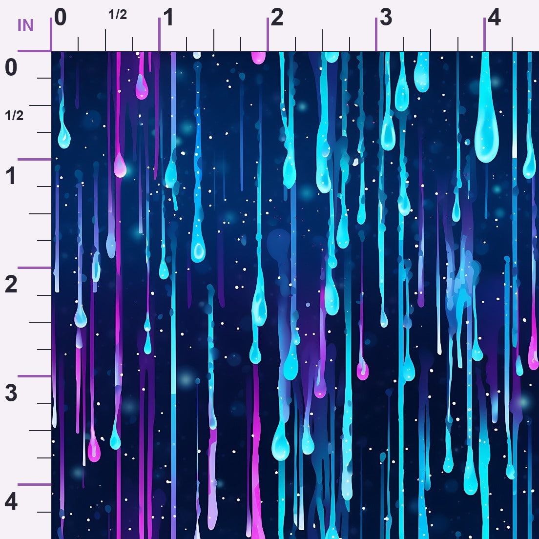 Dripping Blue Liquid Pattern 3 Minky Fabric