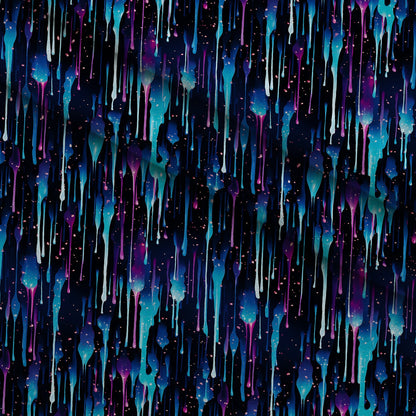 Dripping Blue Liquid Pattern 4 Minky Fabric