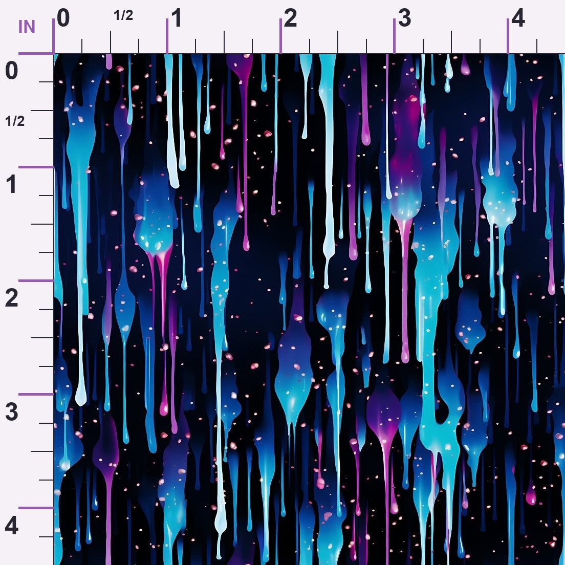 Dripping Blue Liquid Pattern 4 Minky Fabric