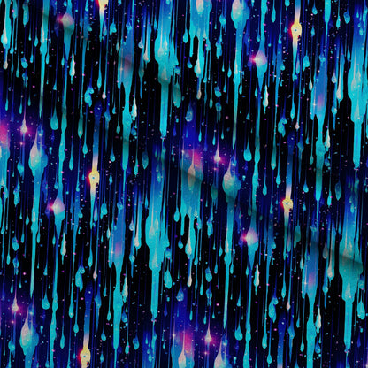 Dripping Blue Liquid Pattern 6 Minky Fabric