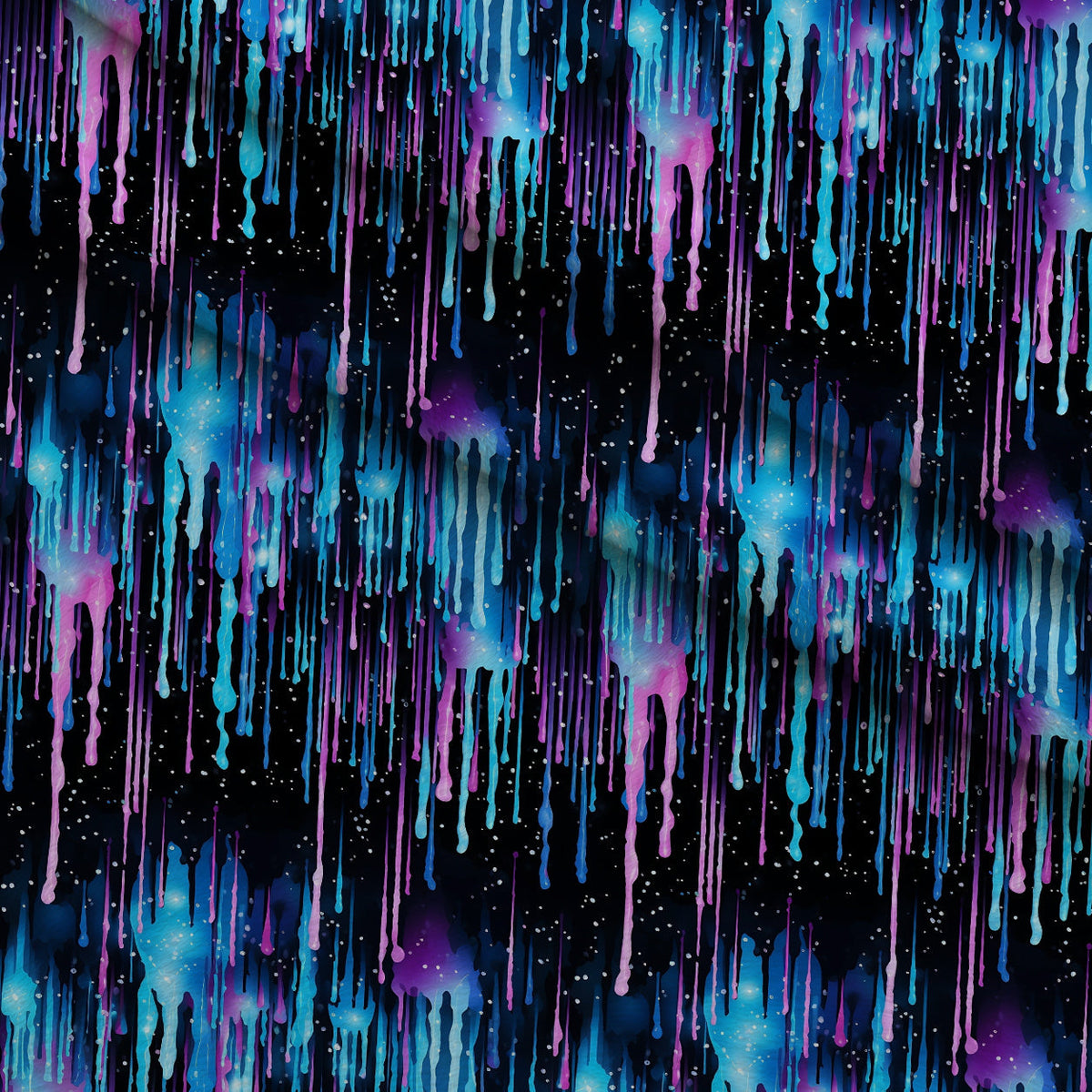 Dripping Blue Liquid Pattern 7 Minky Fabric