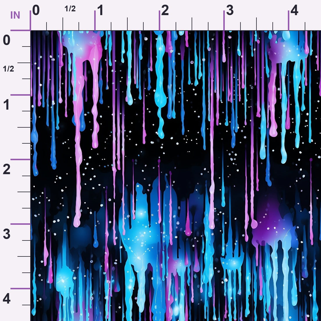 Dripping Blue Liquid Pattern 7 Minky Fabric