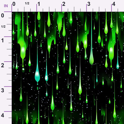 Dripping Green Liquid Pattern 2 Minky Fabric