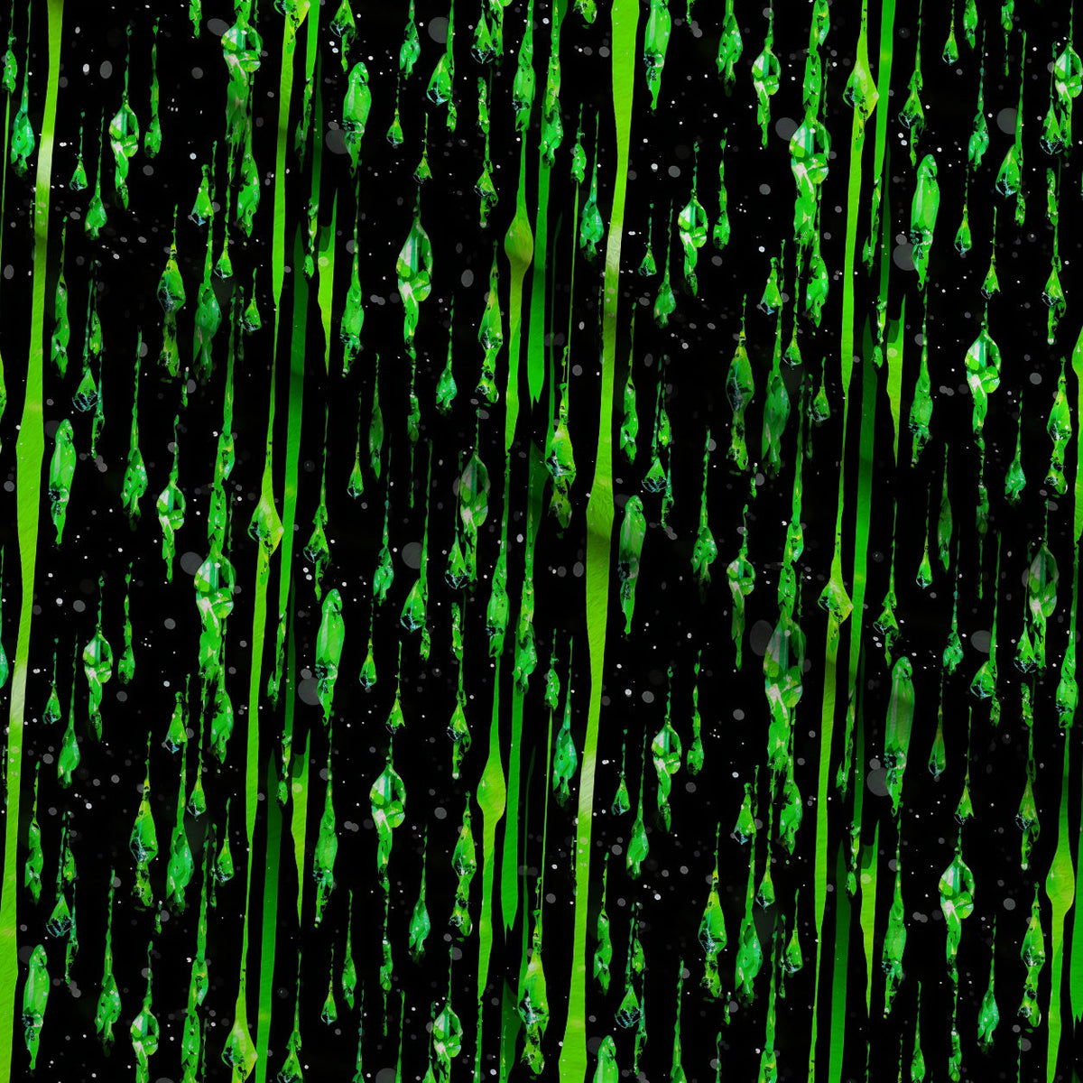Dripping Green Liquid Pattern 3 Minky Fabric