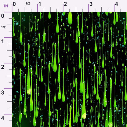 Dripping Green Liquid Pattern 4 Minky Fabric