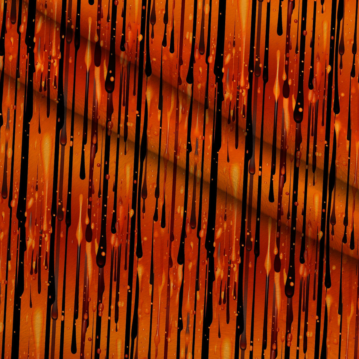 Dripping Orange Liquid Pattern 1 Minky Fabric