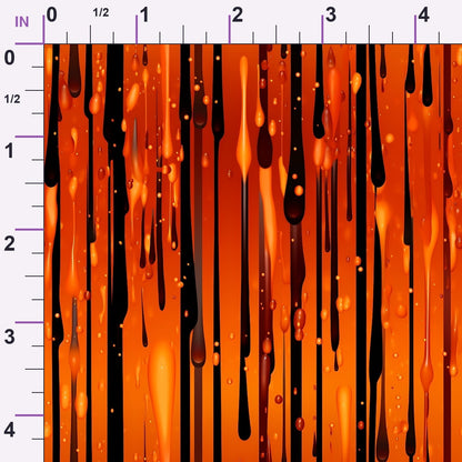 Dripping Orange Liquid Pattern 1 Minky Fabric