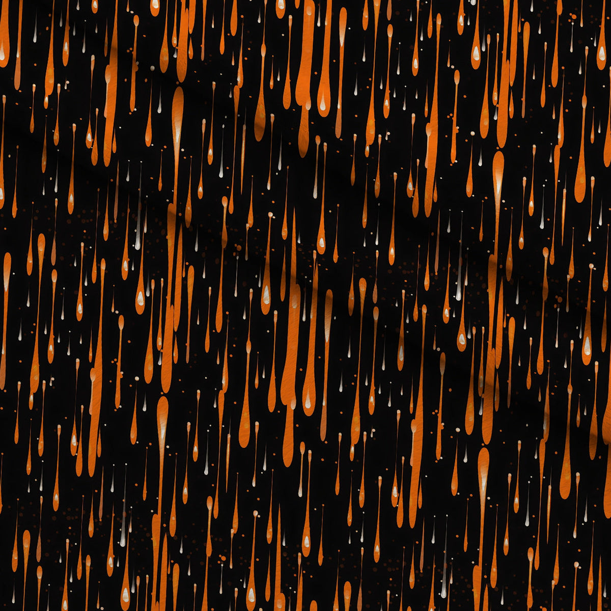 Dripping Orange Liquid Pattern 2 Minky Fabric