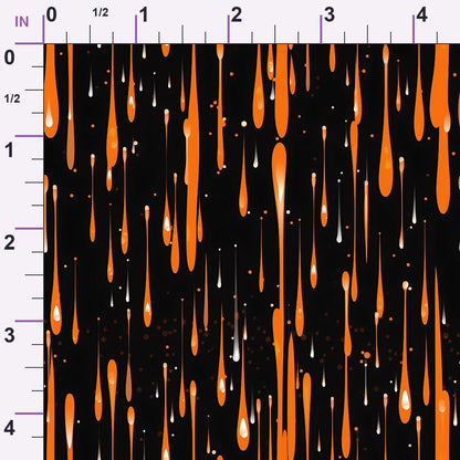 Dripping Orange Liquid Pattern 2 Minky Fabric