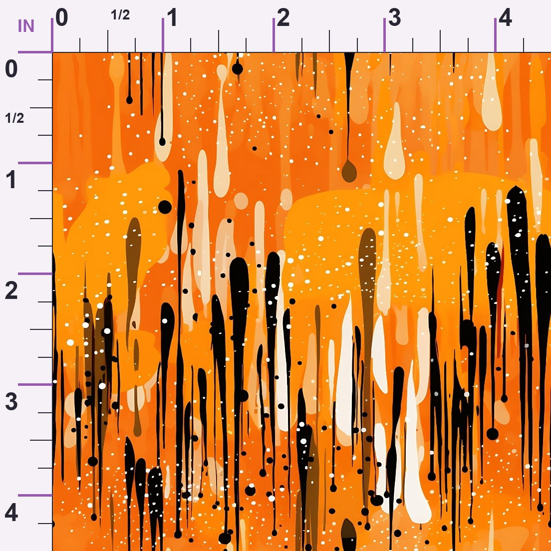 Dripping Orange Liquid Pattern 3 Minky Fabric