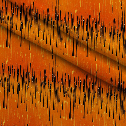 Dripping Orange Liquid Pattern 4 Minky Fabric