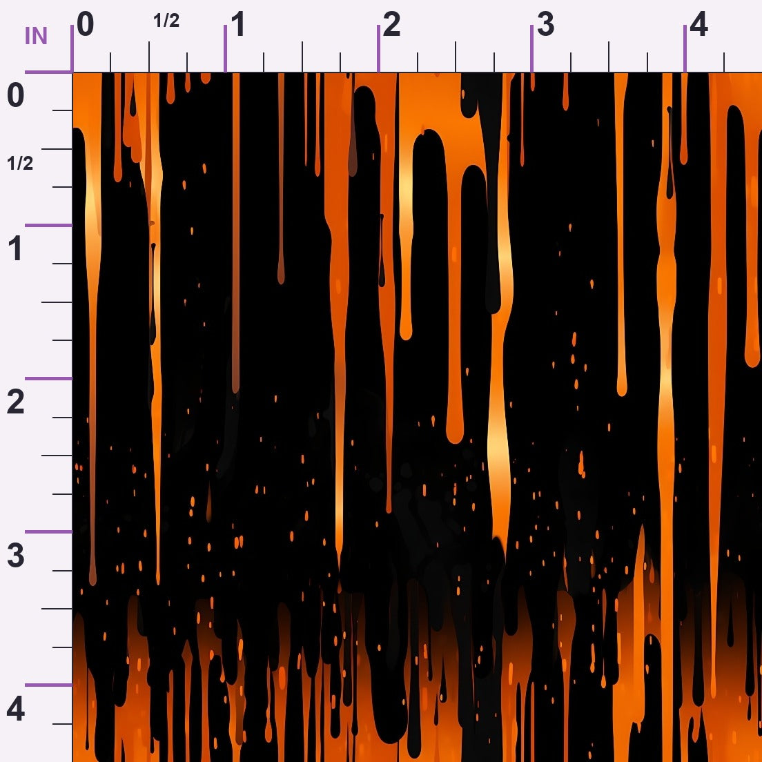 Dripping Orange Liquid Pattern 5 Minky Fabric