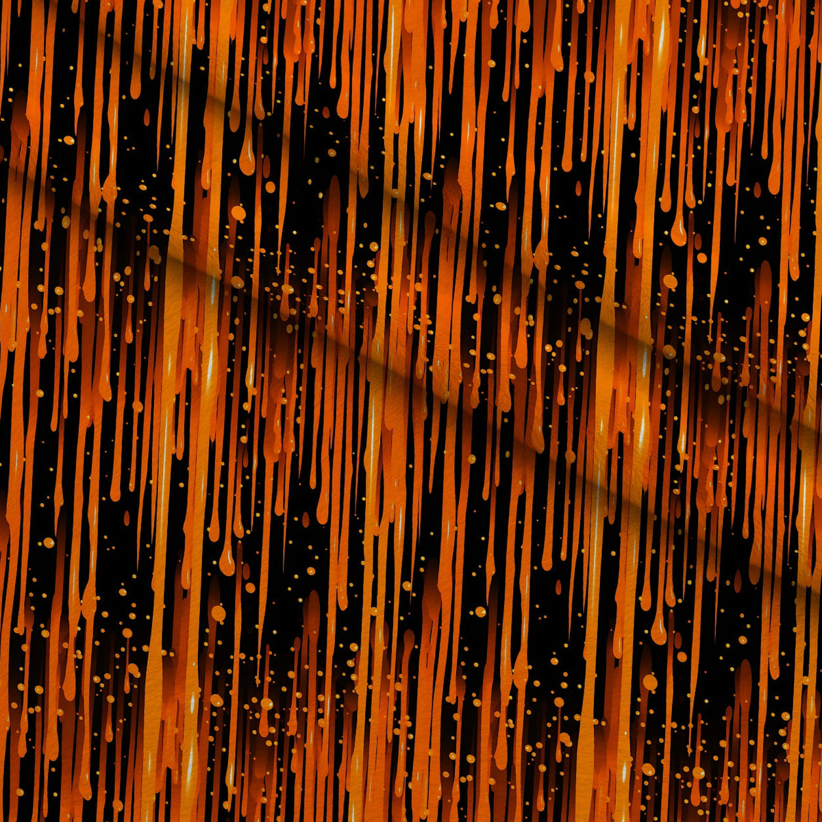 Dripping Orange Liquid Pattern 6 Minky Fabric