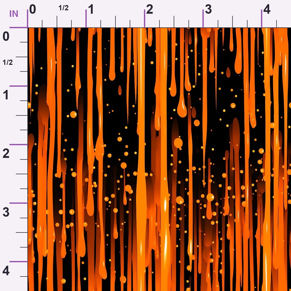 Dripping Orange Liquid Pattern 6 Minky Fabric