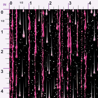 Dripping Pink Liquid Pattern 2 Minky Fabric