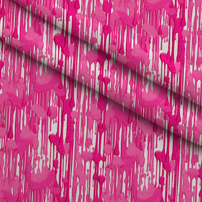 Dripping Pink Liquid Pattern 3 Minky Fabric