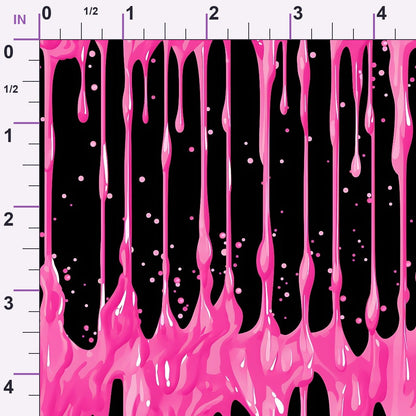 Dripping Pink Liquid Pattern 4 Minky Fabric