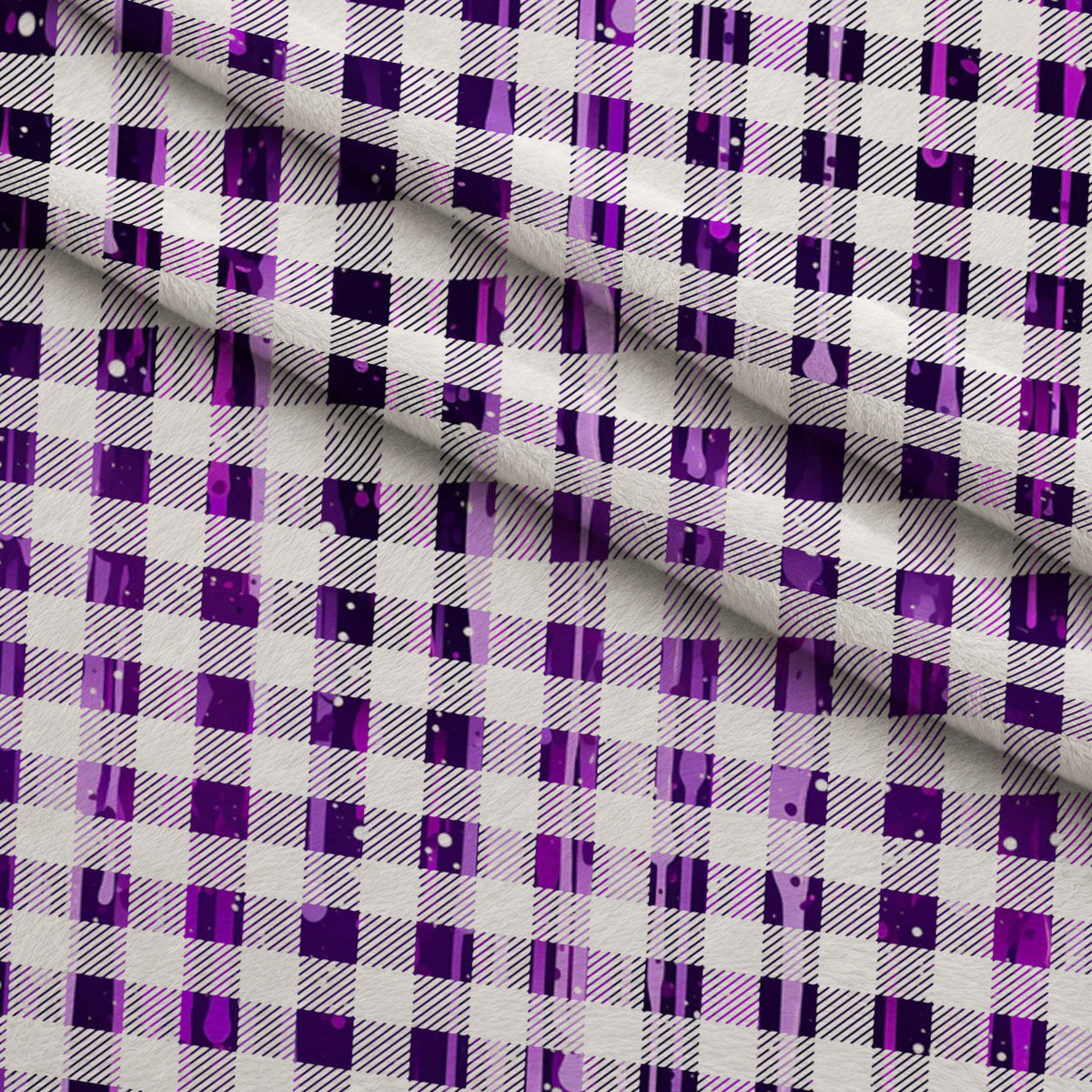 Dripping Purple Liquid Pattern 11 Minky Fabric