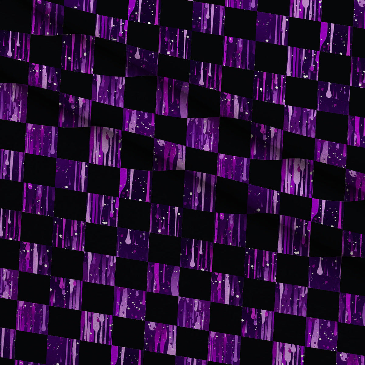 Dripping Purple Liquid Pattern 6 Minky Fabric