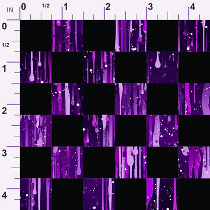 Dripping Purple Liquid Pattern 6 Minky Fabric