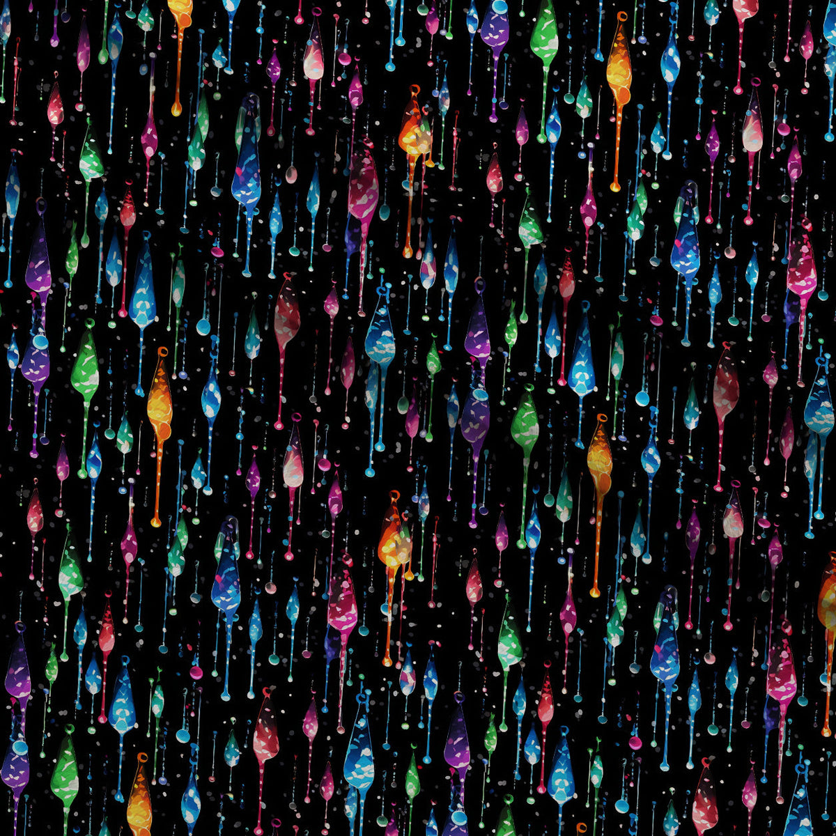 Dripping Rainbow Liquid Pattern 1 Minky Fabric