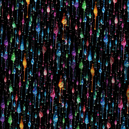 Dripping Rainbow Liquid Pattern 1 Minky Fabric