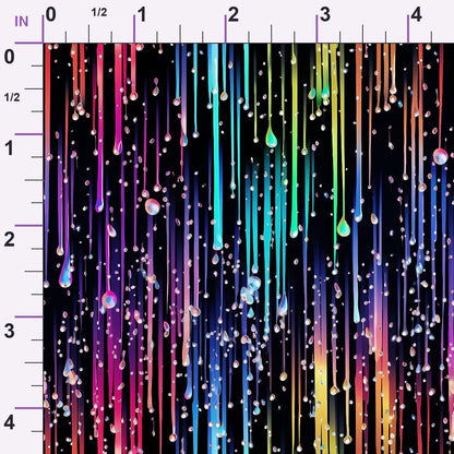 Dripping Rainbow Liquid Pattern 10 Minky Fabric