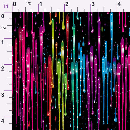 Dripping Rainbow Liquid Pattern 11 Minky Fabric
