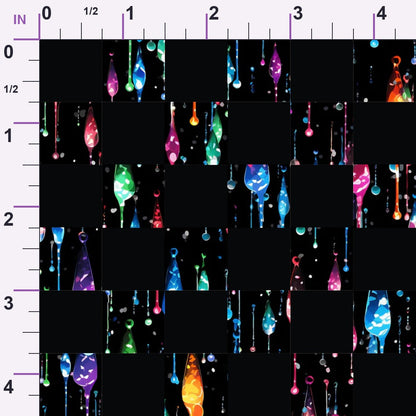 Dripping Rainbow Liquid Pattern 13 Minky Fabric